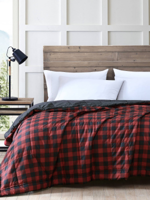 Mountain Plaid Bed Blanket Red - Eddie Bauer