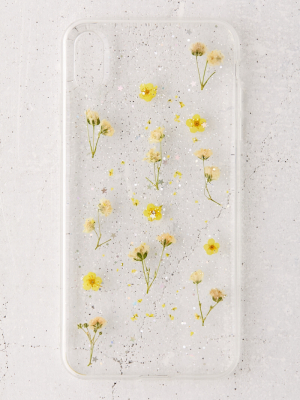 Recover Yellow Pressed Flowers Iphone Case
