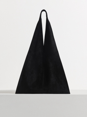 Triangle Bag In Suede - Black