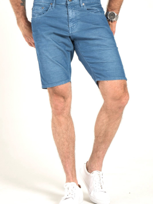 Roll Up Cord Shorts In Atrium Blue