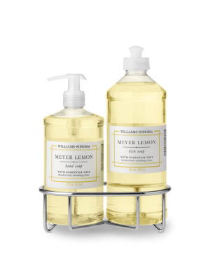 Williams Sonoma Meyer Lemon Hand Soap & Dish Soap, Classic 3-piece Set