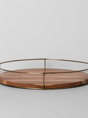 16" Round Wood And Wire Tray - Hearth & Hand™ With Magnolia