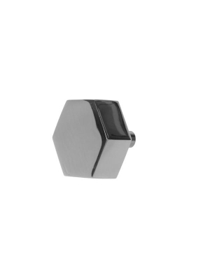 Hex Hexagon Shaped Pull In Nickel Finish