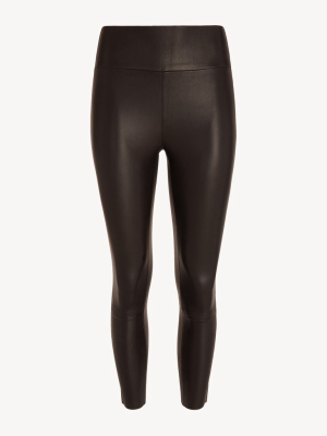 Black Leather Capri Legging