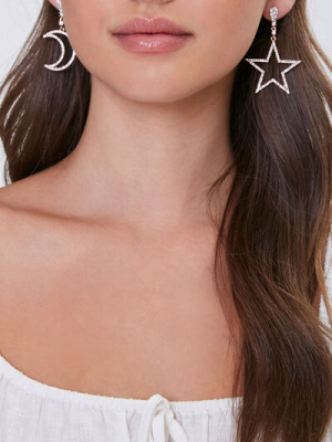 Star & Moon Drop Earrings