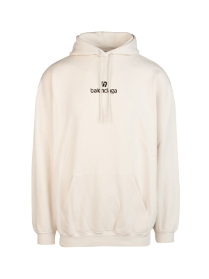 Balenciaga Logo Embroidered Hoodie