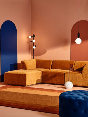 Nuevo Lilou Modular Sofa - Amber Armless Seat