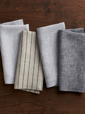 Suits Linen Cloth Dinner Napkins, Set Of 4