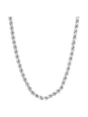 Tiara Sterling Silver Rope Chain Necklace