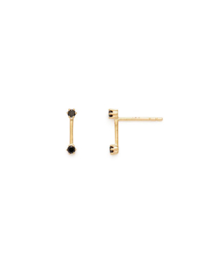 Eugenie Bar Earrings (black Diamond)