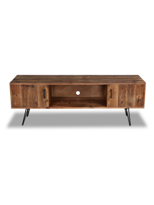 Middleton Foldable 60" Tv Stand Reclaimed Brown - Crawford & Burke