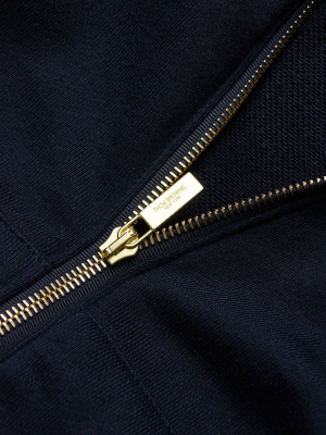 Relaxed Fit Tonal 4-bar Zip-up Hoodie