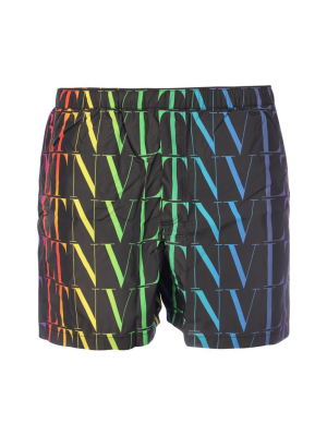 Valentino Vltn Times Printed Swimming Shorts