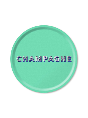 Word Extra Large Round Tray - Champagne - By Jamida