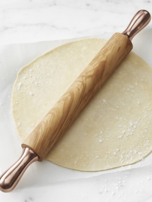 Olivewood Rolling Pin With Copper Handles