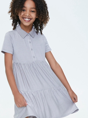 Girls Striped Polo Dress (kids)