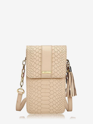 Gigi New York Beige Penny Crossbody Bag