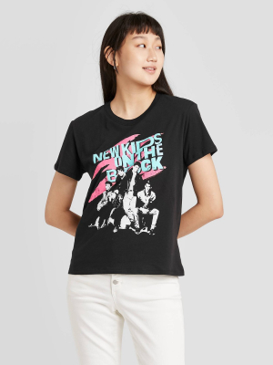 Women's New Kids On The Block Short Sleeve Graphic T-shirt - Black