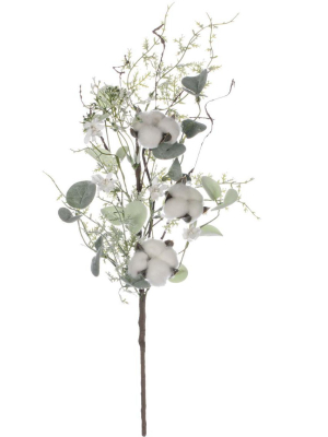 Sullivans Artificial Cotton And Eucalyptus Stem