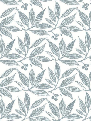 Chokeberry Block Print Wallpaper In Duck Egg From The Simply Farmhouse Collection By York Wallcoverings