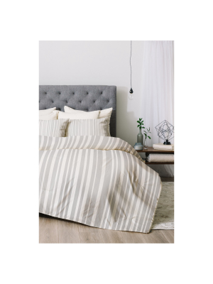 Gray Lisa Argyropoulos Stripe Comforter Set (king) 3pc - Deny Designs