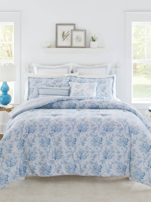 Comforter Sham Set Blue - Laura Ashley Nina