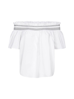 Pinko Off-shoulder Gathered Detail Blouse