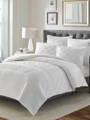 Mosaic Comforter Set White - Stone Cottage¨