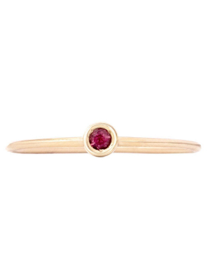 Birth Jewel Stacking Ring With Ruby