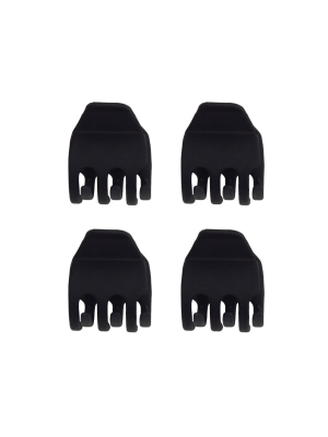 Eco-friendly Mini Claw Clips 4pc Set - Black