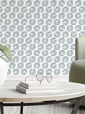 Tempaper Jade And Sea Glass Pom Pom Removable Wallpaper