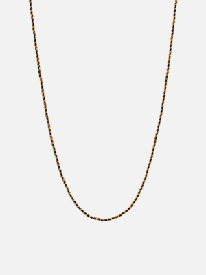 2mm Woven Chain Necklace, Gold Vermeil