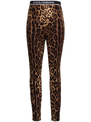 Dolce & Gabbana Animal Print Elasticated Waist Pants