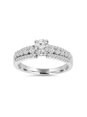 Pompeii3 5/8ct Pave Diamond Engagement Ring 14k White Gold