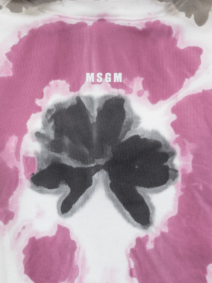 Msgm Tie-dye Drawstring Hoodie