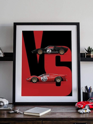 Ford Vs Ferrari Battle Of The Heavyweights Print