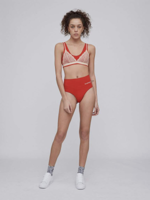 Semi Sheer Seamfree High Waist Briefs Valiant Poppy