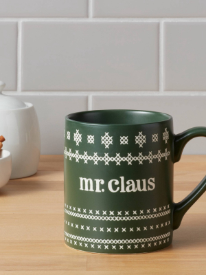 16oz Stoneware Mr. Claus Christmas Mug - Threshold™