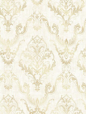 Wiley Cream Lace Damask Wallpaper From The Avalon Collection By Brewster Home Fashions