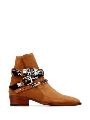 Amiri Buckled Ankle Boots