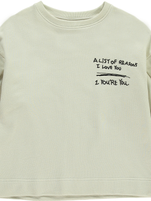 Beau Loves "list Of Reasons I Love You" Sweatshirt