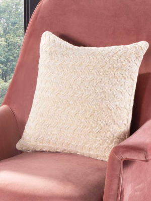 Admiration Knit Pillow Natural/gold