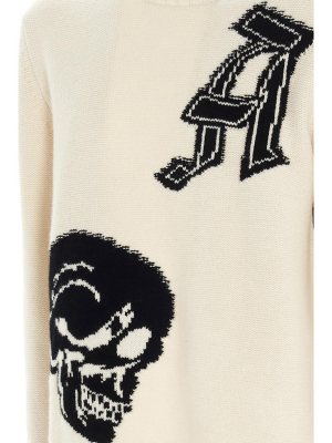 Alexander Mcqueen Skull Intarsia Sweater