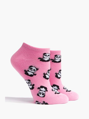 Panda Print Ankle Socks