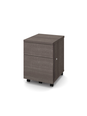 1u1f Mobile File Cabinet Bark Gray - Bestar