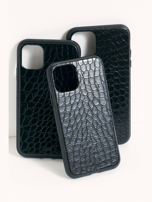 Onyx Croc Phone Case