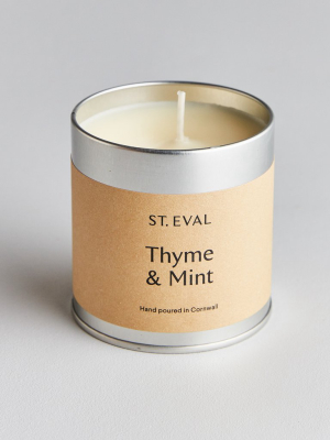 Thyme & Mint Scented Tin Candle