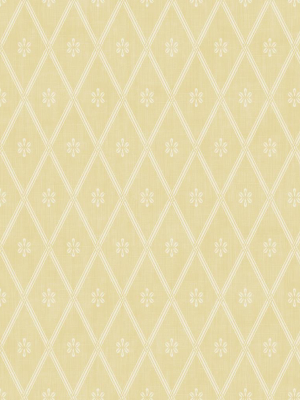 Diamond Lattice Wallpaper In Sunshine From The Spring Garden Collection By Wallquest