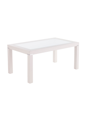 Brensen Parsons Cocktail Table White - Aiden Lane