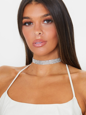 Silver Diamante Assorted Choker